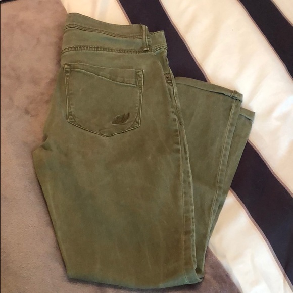 Green soft denim ankle jeans - Picture 1 of 2